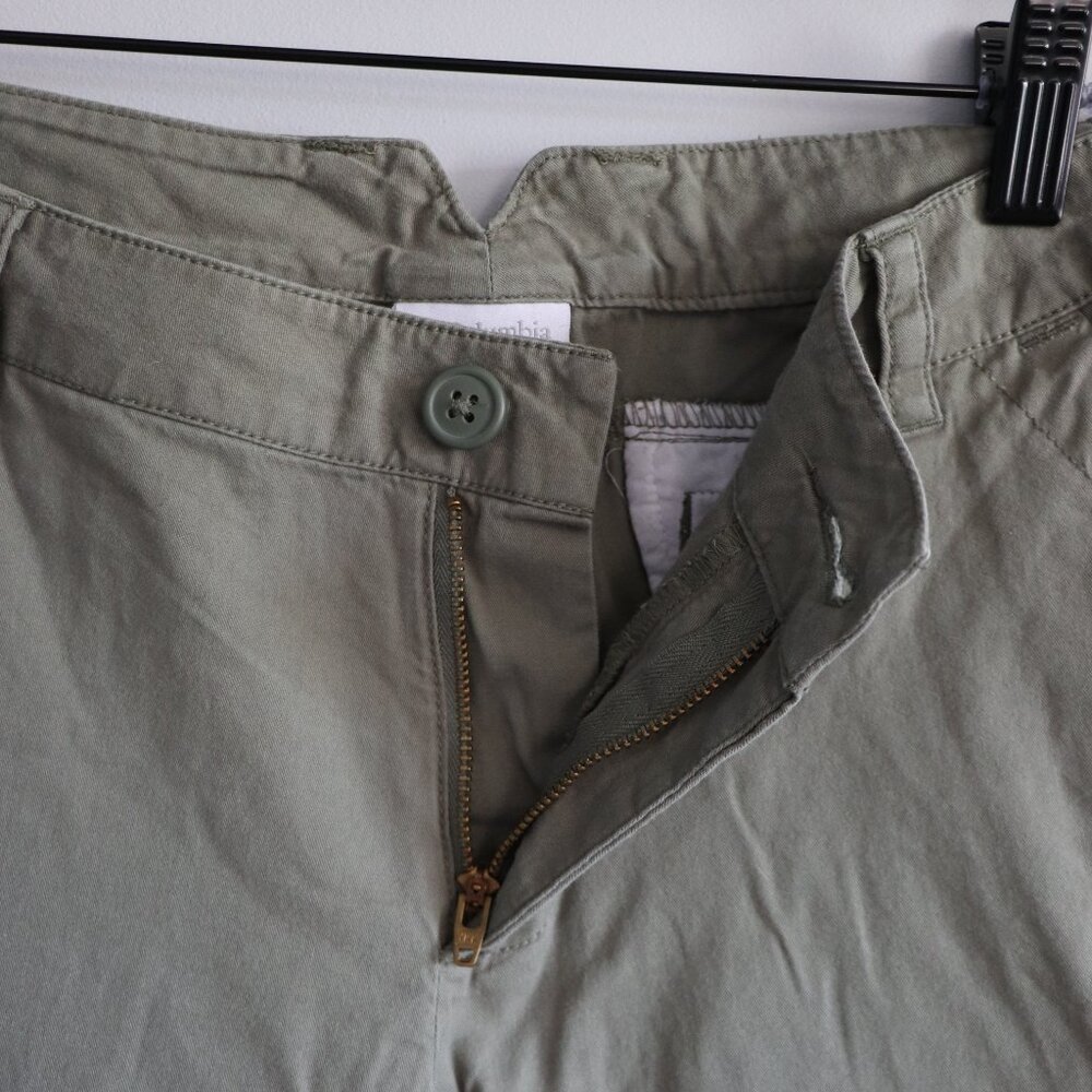 Columbia‎ Women's Sz 10 Green Activewear Cotton Hiking Pocket Athletic Shorts - Picture 3 of 11